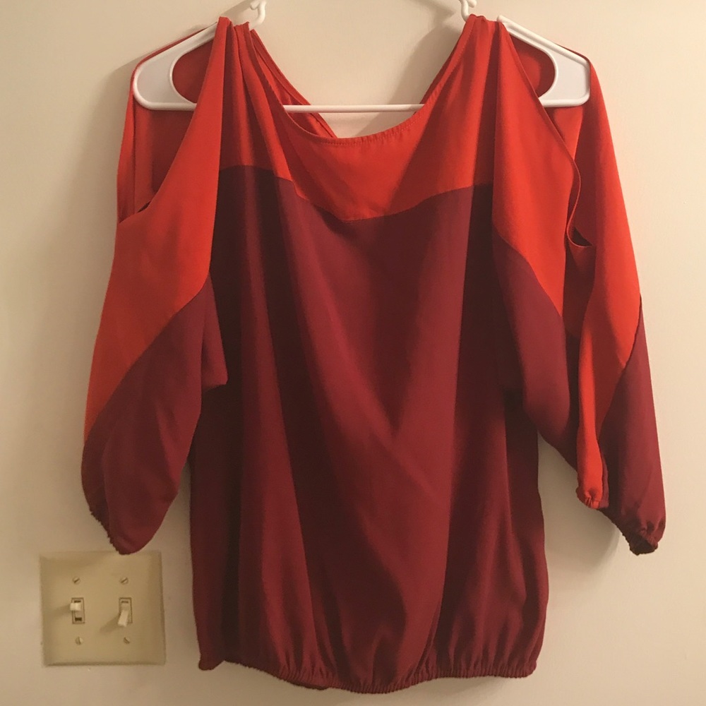 New York and Company Cold Shoulder Top